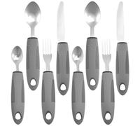 Set Di 8 Utensili Adattabili For Tremori Alle Mani, Posate Ergonomiche In Acciaio Inossidabile Con Design Anti-vibrazione, Posate Pieghevoli Facili Da Impugnare, Ausili For Mangiare For Anziani