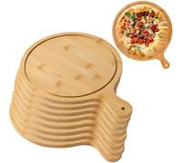 Set di 8 vassoi da portata per pizza, in legno con manici leggeri, perfetti per feste e riunioni, fino a 33 cm, per la preparazione e la conservazione della pizza