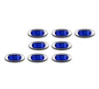 Set Di 8 X 12V LED Blu Evidenziatore Luce Auto Rimorchio Camper Trattore Autobus