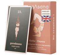 Set di 80 carte Hatha Vinyasa Yoga - Versione Inglese - Tutti i livelli: da principianti a insegnanti di yoga - accessibili a tutti - Yoga Cards con posizioni yoga per adulti