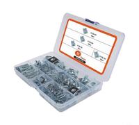 Set di 80 dadi a molla a U zincati tipo B clip 4 mm M5 per m6 | Metallo zincato, resistente alla ruggine, per tipo B, per la riparazione del pannello dell'auto, scatola portaoggetti