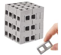 Set di 80 mattoncini in cemento in scala 1/12 per paesaggistica di case delle bambole, mostre in miniatura di modelli di architettura, mini muri di mattoni fai da te per diorami e artigianato