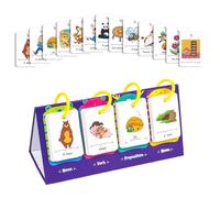 Set di 80 schede a doppia faccia per l'apprendimento precoce per bambini, aiuto per l'insegnamento della lingua, per bambini in età prescolare, carte interattive in inglese per bambini