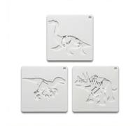 Set di 80 Stencil Dinosauri Riutilizzabili in PET, Mascherine per Pittura Flessibili per Fai da Te, Decorazioni Murali, Legno, Mobili e Scrapbooking, Modelli Artistici con Foro di Sospensione