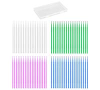 Set di 80 tamponi colorati a pennello fine sono disponibili in 4 misure: 1,0 mm, 1,5 mm, 2,0 mm, 2,5 mm, in quattro colori, viola, bianco, verde, blu per la riparazione della vernice con scatola