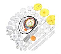 Set di 82 Ingranaggi in Plastica per Kit Modellismo Auto e Robot Fai-da-Te | Plastic Material, 0.5 Module Compatible, 82pcs Assortment, For Robot Car DIY Crafts, Unassembled Parts