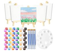 Set Di 82 Pezzi Di Tela E Cavalletti Con Tavolozza E Pennelli