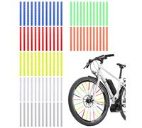 Set di 84 riflettori per raggi per bicicletta, per bambini, visibilità a 360°, 7 colori, per bambini e adulti, riutilizzabili
