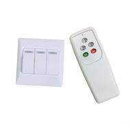 Set di 86 prese radiocomandate, interruttore da parete, telecomando, portata 80 m, wireless, per interruttore della luce, 86 x 86 mm, alloggiamento in ABS, 1-3 canali, controllo Smart Home