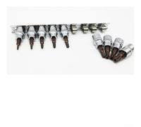 Set di 9 bussole a stella a 5 punte per Torx T50 da 3/8" con estremità di bloccaggio dentellata, compatibili con cacciavite Torx B