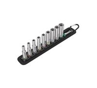 WERA 05004525001 - Socket wrench set, external hexagon, 1/4'' drive