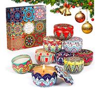 Set di 9 Candele Profumate per Aromaterapia, Candele da Viaggio Portatili, per Alleviare lo Stress e Rilassare il Corpo, per la Festa Della Mamma, Natale, Compleanno, Bagno, Yoga (2,2 OZ)
