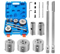 Set di 9 Carotatrice a Tazza Muro per Cemento SDS PLUS Set Seghe a Tazza Trapano per Mattoni 30/40/65/80/100 mm con Adattatore SDS PLUS e Punte di Centraggio per Punte Resistenti Agli Urti