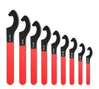 Set di 9 chiavi a gancio, multi dimensioni, in acciaio al carbonio ad alto tenore di carbonio, per riparazione di automobili, macchine e moto, diverse dimensioni per la regolazione delle sospensioni