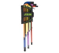 SET DI 9 CHIAVI ALLEN EXTRA LUNGHE COLORATE A PUNTA SFERICA