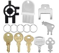 Set di 9 chiavi per dispenser, chiavi universali di ricambio 3 in 1, compatibili con Cintas Sanis, Bradley 2055, E114, Janitor Bobrick, Kimberly Clark 770301, Tork SCA, asciugamani di carta, carta