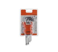Set di 9 chiavi Torx lunghe con finitura inossidabile, ideali per il fissaggio di viti su macchinari e veicoli.