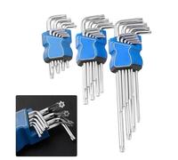 Set di 9 chiavi Torx tipo L T10-T50 in acciaio ad alta durezza con supporto per kit di strumenti di riparazione di macchine elettroniche automobilistiche