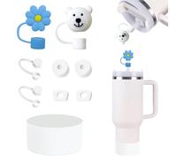 Set di 9 Coperture per Cannuccia Stanley Cup, Accessori per Stanley Cup, Include Coperchi e Tappi in Silicone Antiperdita, Copertura Inferiore per Borracce da 1,2L e 850ml, per Cannucce da 9-10 mm