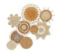 Set di 9 decorazioni da parete in stile bohémien con alghe marine, realizzate a