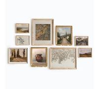 Set di 9 decorazioni da parete vintage con galleria di campagna francese, decorazione da parete vintage, poster da parete con schizzo, paesaggio francese, stampe artistiche da parete in stile country