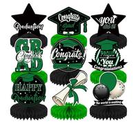 Set di 9 decorazioni per feste di laurea, per prom night, a nido d'ape di miele, decorazione da tavolo, congratulazioni, classe 2025, decorazione per feste di laurea