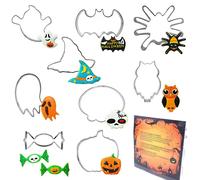 Set Di 9 Halloween Formine per Biscotti Acciaio Inox Stampi Biscotti DIY Decoraz