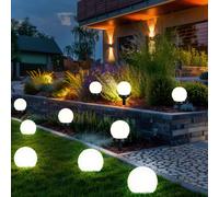Globo Set 9 Kugelleuchte Solare LED Esterna con Picchetto, 10 cm, IP44