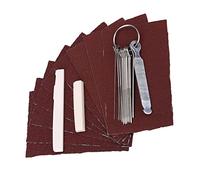 Set di 9 Lime per Dadi per Selle per Ponte in Osso di Carta Vetrata con 13 Lime Rotonde per Manutenzione Liutaio Fai-da-te, Lucidatura delle Fessure delle Corde e Brunitura