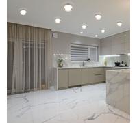Set di 9 luci LED da incasso design lampade da soffitto chiaro ufficio corridoio illuminazione cromo cartone danneggiato