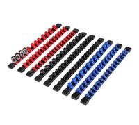 Set di 9 organizer per prese in plastica, include guide a clip da 1/4, 3/8 e 1/2, vassoi portaoggetti per l'organizzazione dell'officina