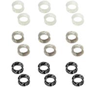 Set di 9 paia di dilatatori in silicone trasparente, grigio, nero, flessibili, sottili, ipoallergenici, set di orecchini dilatatori morbidi per piercing al corpo, gioielli Tuneles De Oreja Para Hombre