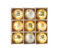 Set di 9 palline di Natale da 8 cm ciascuno, progettate per l'uso come decorazioni per alberi e decorazioni per feste di festa