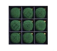 Set di 9 palline per albero di Natale, 10 cm, palline decorative da appendere, per albero di Natale, decorazioni natalizie e per la casa, nucleo in plastica sotto una morbida finitura in velluto