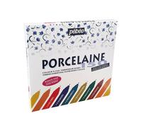 Set Di 9 Pennarelli Per Ceramica Pebeo Porcelaine 150 Con Punta Da 0,7 Mm