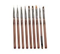 Set di 9 pennelli per unghie acriliche, strumenti professionali per la creazione dettagliata delle unghie, per principianti ed esperti