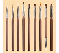 Set di 9 pennelli professionali per nail art, versatili, per nail art, gel, eyeliner, strumenti per manicure, pittura di precisione, sculture e disegni dettagliati