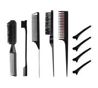 Set di 9 pettini multiuso per la cura dei capelli, con clip, pettini per coda e spazzola per capelli, strumento per la cura dei capelli per uno styling liscio