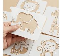 Set di 9 pezzi di modelli per disegni di animali carini, (ci sono diversi modelli tra cui scegliere) strumenti per il disegno lavabili da 10 cm per l'educazione precoce e lo sviluppo dell'intelligenza