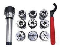 Set di 9 pinze a molla ER25 per mandrino, 1 pezzo MT3, ER25M10, ER25M12, MT4, mandrino, morse cono e chiave (MTA3 ER25 (9 pezzi)