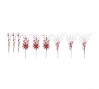 Set di 9 plettri natalizi in plastica, tra cui 3 disegni unici, adatti per albero di Natale e decorazione centrotavola (rosso)