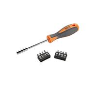 Set di 9 punte e portapunte, compatibile con cacciaviti, ideale per lavori di precisione e manutenzione.