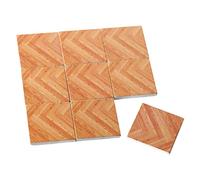Set di 9 simulazione scala 1:12 casa delle bambole adesivo pavimento bambola piccola decorazione obliqua venatura del legno
