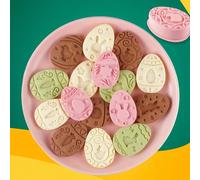 Set di 9 stampi per biscotti di Pasqua - Stampi in plastica per decorare biscotti con motivi di uova di Pasqua, coniglio, carota, farfalla, adatti per decorare glassa e biscotti farciti - Strumenti pe
