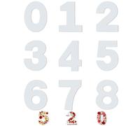 Set di 9 stampi per torte 0 a 8 numeri, in plastica, per festeggiamenti come compleanno, matrimonio e anniversario, decorazione per torta