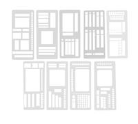 Set di 9 stencil per agenda, in acrilico, per scrapbooking, diari, quaderni, pianificazione calendari, elenchi di controllo, collage e progetti per studenti