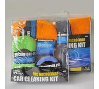 Set di 9 strumenti per il dettaglio dell'auto con guanto in microfibra, asciugamano, spugna, applicatore per cera, spazzola a ruota e tamponi per lucidatura (colori misti)