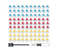 Set di 90 Clicker per Tastiera con Pinzette e Pennello, Clicker per Stampa 3D, Interruttori per Tastiera 30Blu + 30Gialli + 30Rossi