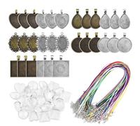 Set di 90 componenti artigianali per collana, accessorio base pendente, bella base modellata per la creazione di gioielli, gioielli fatti a mano