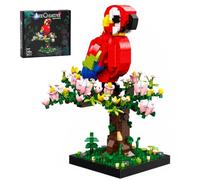 Set di 910 pezzi di micro mattoncini da costruzione a forma di pappagallo, mini mattoncini 3D, piccoli mattoncini da costruzione, puzzle fai da te, per adulti e adolescenti, decorazione da collezione